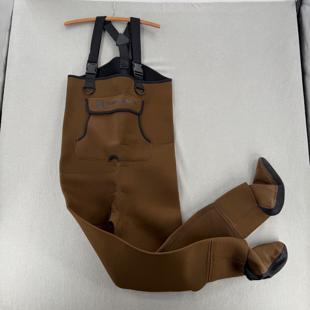 Hodgman Caster Neoprene Stockingfoot Chest Waders Mens M Brown 3.5mm + Box